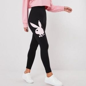 Playboy X Missguided bunny logo leggings
